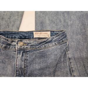 Wish List Jeans Women's L Denim High Waist Wide Leg Flare Size. 30" Inseam